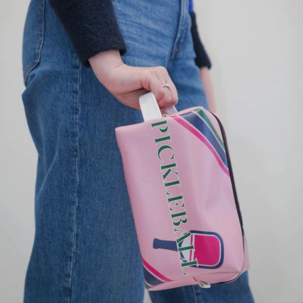 Anne Cate Pink PickleBall Dopp Bag NWOT